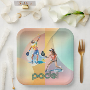Padel Paper Plate – The Vibrant Padel Style