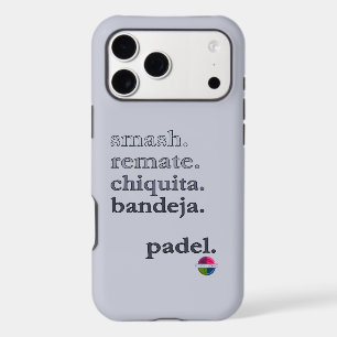 Padel Phone Case-Personalise Word Vibe Black Grey