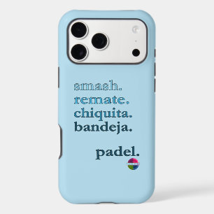 Padel Phone Case-Personalise Word Vibe Sky Blue