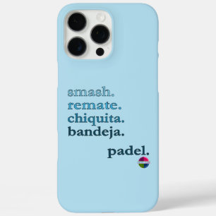 Padel Phone Case-Personalise Word Vibe Sky Blue iPhone 16 Pro Max Case