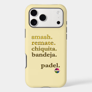 Padel Phone Case-Personalise Word Vibe Yellow Gold