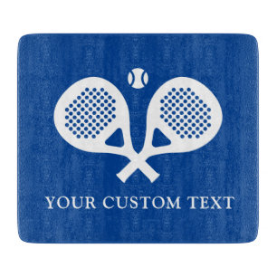 Padel racket sport cutting board gift for kitchen