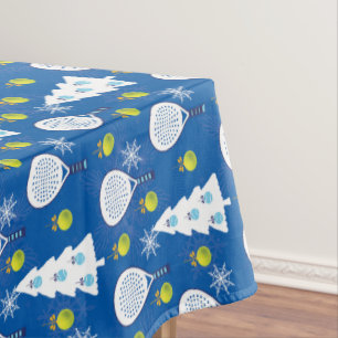 🎾🎄 Padel Smashing Christmas Tablecloth