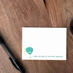 Padel Tennis Racket and Balls Personalised Post-it Notes