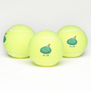 Padel Tennis Racket Monogrammed Tennis Balls