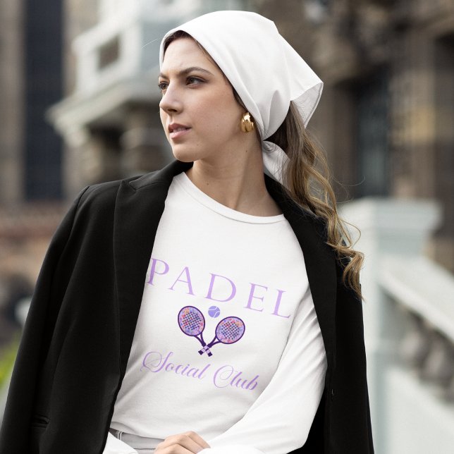 Padel Women’s T-Shirt-Social Club White Purple Tri-Blend Shirt (Creator Uploaded)