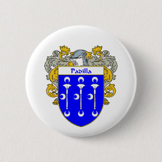 Padilla Coat of Arms/Family Crest (Mantled) 6 Cm Round Badge