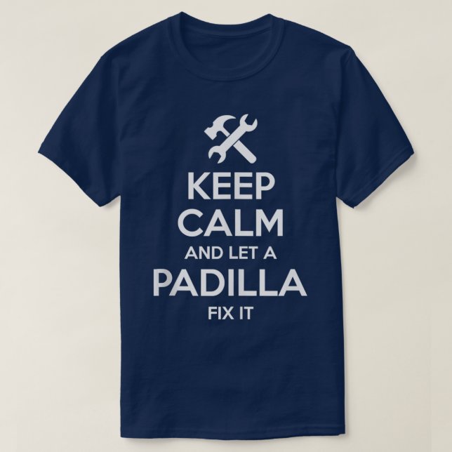 PADILLA Funny Surname Birthday Family Tree Reunion T-Shirt (Design Front)