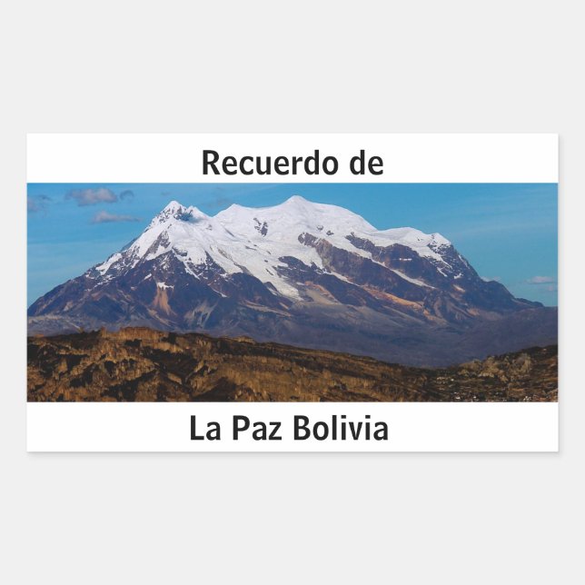 Padivo recoerdo de La Paz Rectangular Sticker (Front)