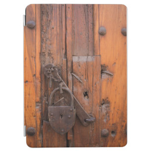 Padlock on wooden door iPad air cover