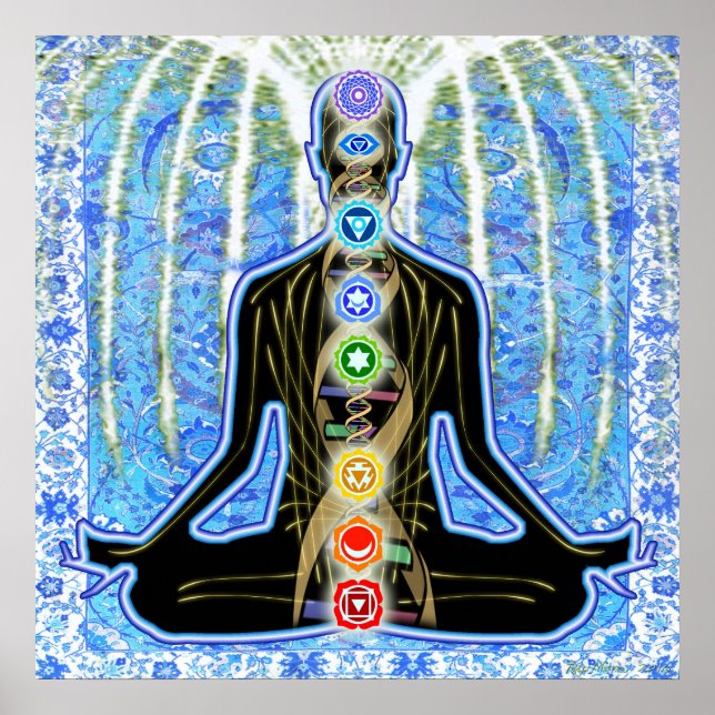 Padma Blue Arabesque Poster (Front)