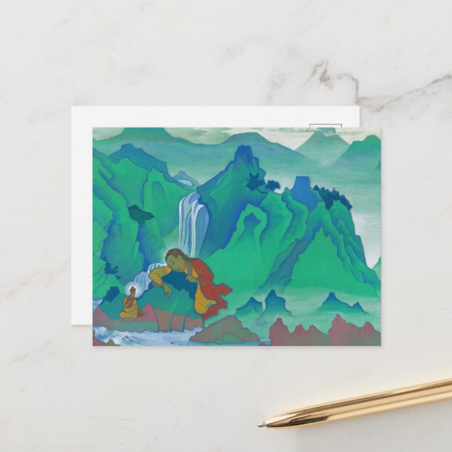 Padma Sambhava by Nicholas Roerich Holiday Postcard (Front/Back In Situ)