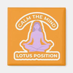 Padmasana Lotus Position • Calm the Mind Yoga Magnet