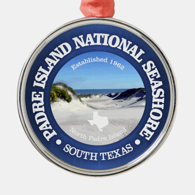Padre Island National Seashore Metal Tree Decoration (Front)