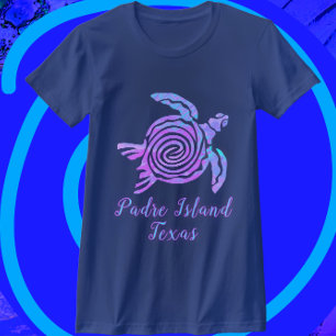 Padre Island Texas Bright Colourful Sea Turtle T-Shirt
