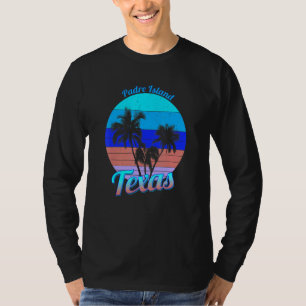 Padre Island Texas Retro Tropical Palm Trees Vacat T-Shirt