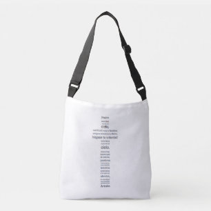 Padre nuestro crossbody bag