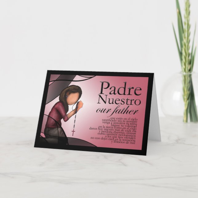 "Padre Nuestro" Greeting Card (Front)