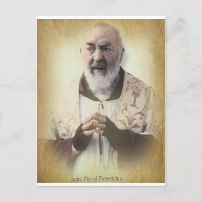 PADRE PIO ANTIQUE POSTCARD (Front)