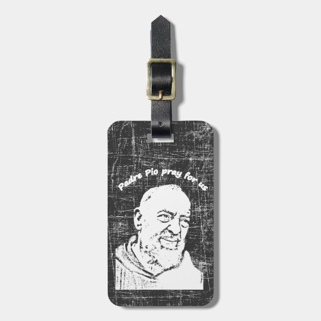 Padre Pio Luggage Tag (Front Vertical)