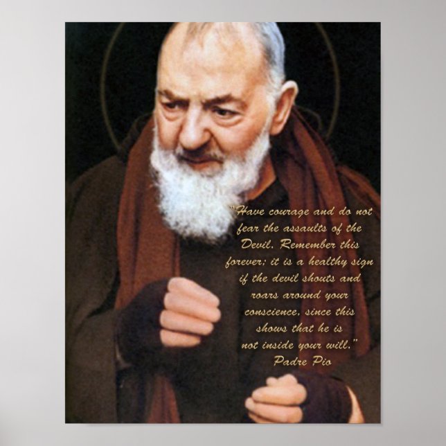 Padre Pio on The Devil. Poster (Front)