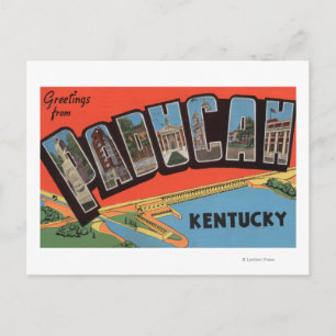 Paducah, Kentucky - Large Letter Scenes Postcard
