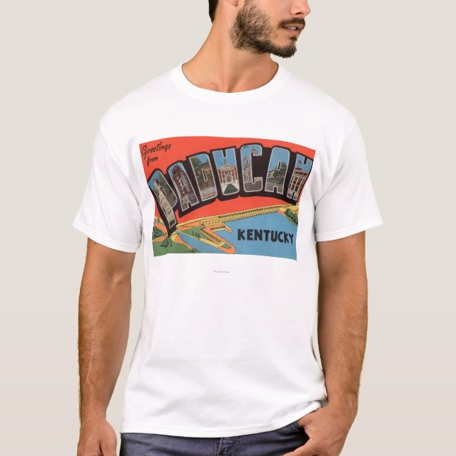 Paducah, Kentucky - Large Letter Scenes T-Shirt (Front)