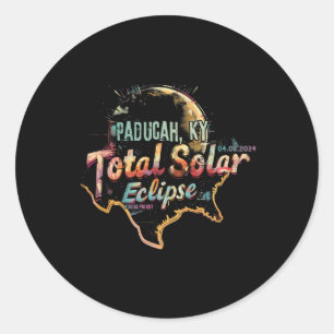 Paducah Total Solar Eclipse 2024 April 04.08.24 Fu Classic Round Sticker
