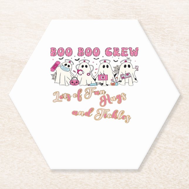 Paediactric Nurse Fun Halloween Design Essential T Paper Coaster (Front)