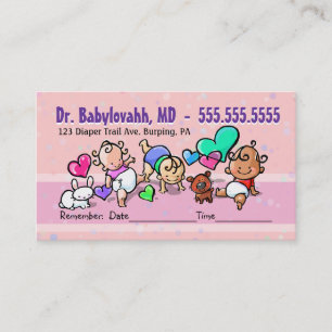Paediatrician.Baby Doctor.Clinic.Appointment Appointment Card
