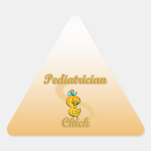Paediatrician Chick Triangle Sticker