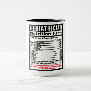 Paediatrician Doctor Funny Nutrional Facts Gift Mu Mug