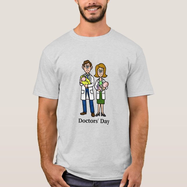 Paediatrician Doctors Holding Babies T-Shirt (Front)