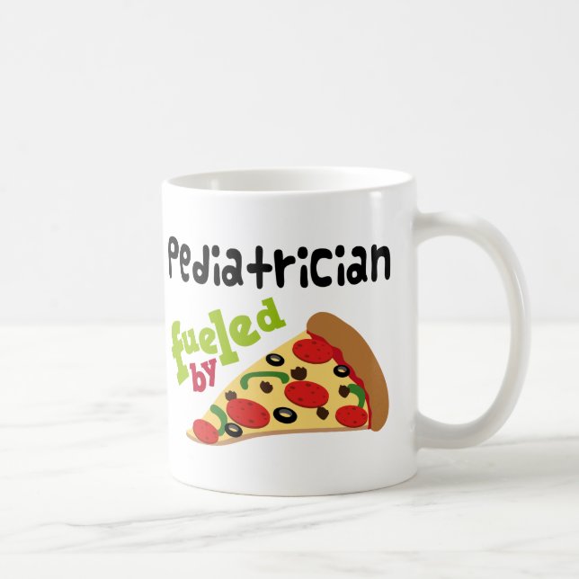 Paediatrician (Funny) Pizza Coffee Mug (Right)