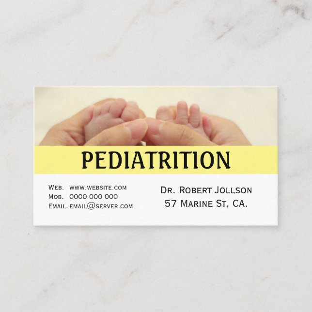 Paediatrician Medical Appointment Business Card (Front)