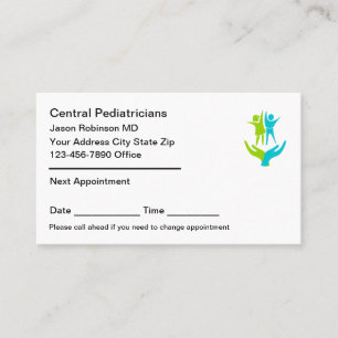 Paediatrician Medical Appointment Cards