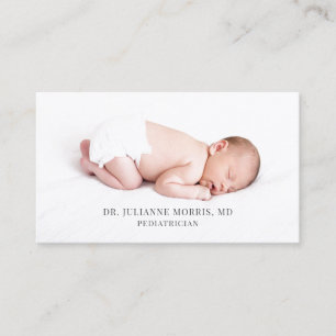 Paediatrician Newborn Baby Photo Business Card