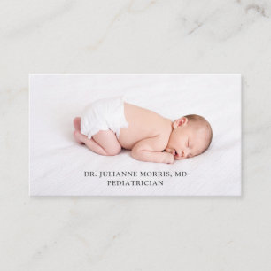 Paediatrician Newborn Baby Photo Business Card