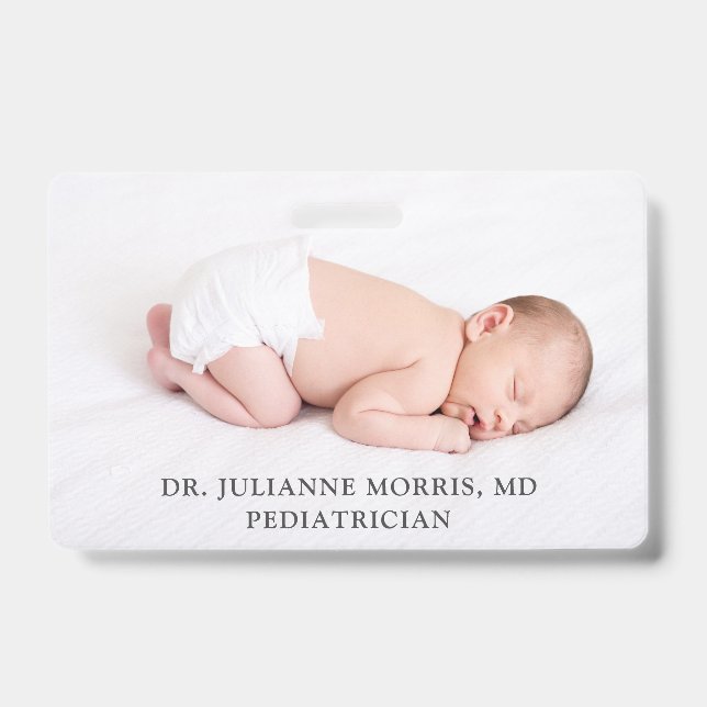 Paediatrician Physician Business Card ID Badge (Front)