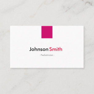 Paediatrician - Simple Rose Pink Business Card