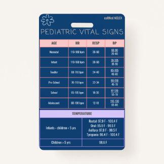 Paediatrics Badge Quick Reference  ID Badge