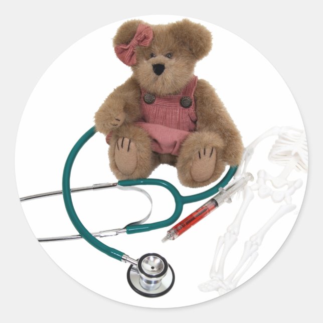 Paediatrics care classic round sticker (Front)