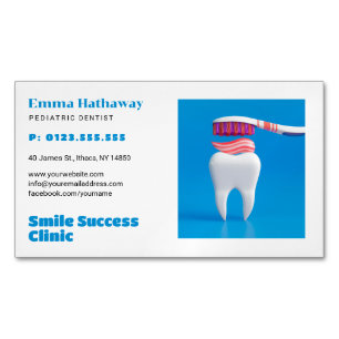 Paediatrics Dentist   Dental Practice Business Car Magnetic Business Card