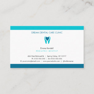 Paediatrics Dentist Dental Practice Business Card