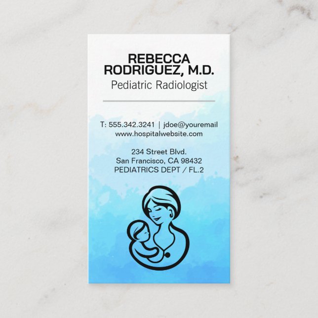 Paediatrics | Mother Child Logo | Medical Business Card (Front)