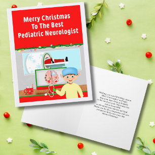 Paediatrics Neurologist Merry Christmas Santa in M Card