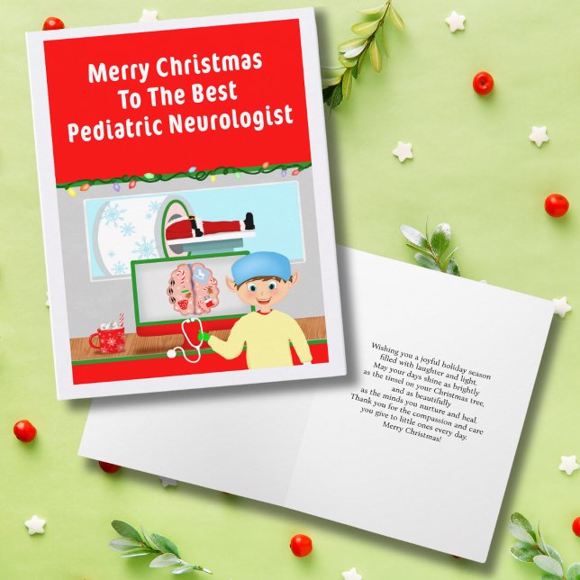 Paediatrics Neurologist Merry Christmas Santa in M Card (Creator Uploaded)