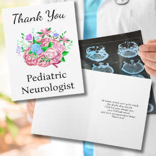 Paediatrics Neurologist Thank You Brain With Flowe Card