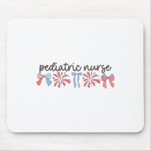 Paediatrics Nurse 4th Of July Peds Nurse Paediatri Mouse Pad
