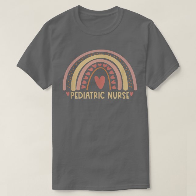 Paediatrics Nurse Boho Rainbow Cute Nursing Studen T-Shirt (Design Front)
